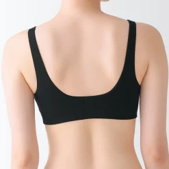 Soutien‐gorge plongeant sans armature en mélange de coton pour femme