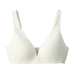 Soutien‐gorge plongeant sans armature en mélange de coton pour femme