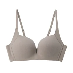 Soutien‐gorge sans armature en mélange de coton avec maintien latéral pour femme