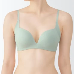 Soutien‐gorge sans armature en mélange de coton avec maintien latéral pour femme