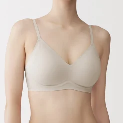 Soutien-gorge sans armature en mélange de coton pour femme