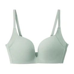 Soutien‐gorge sans armature en mélange de coton avec maintien latéral pour femme