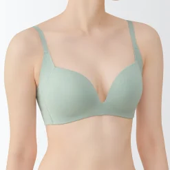 Soutien‐gorge sans armature en mélange de coton avec maintien latéral pour femme