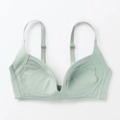 Soutien‐gorge sans armature en mélange de coton avec maintien latéral pour femme