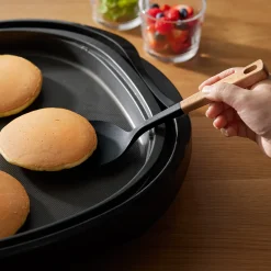 Spatule et cuillère en silicone avec manche en bois