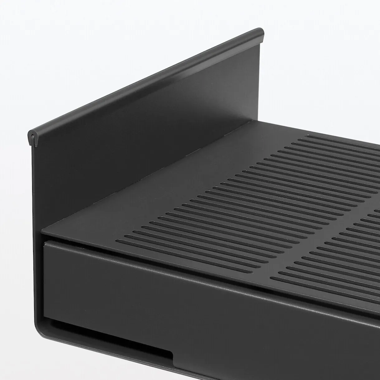 Support d'écran en acier avec tiroir ‐ large