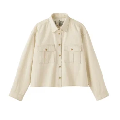 Sur-chemise légère en sergé de kapok mélangé pour femme