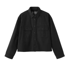 Sur-chemise légère en sergé de kapok mélangé pour femme