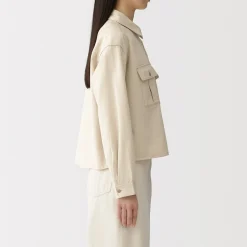 Sur-chemise légère en sergé de kapok mélangé pour femme