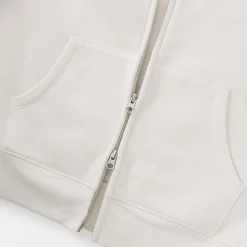 Sweat-shirt à capuche zippé en coton mélangé pour femme