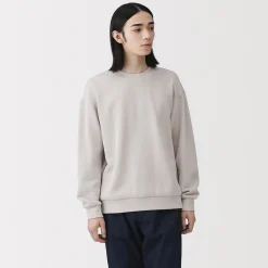 Sweat-shirt à col ras du cou et à double tricot pour homme