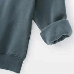 Sweatshirt à demi‐zip en coton mélangé pour homme