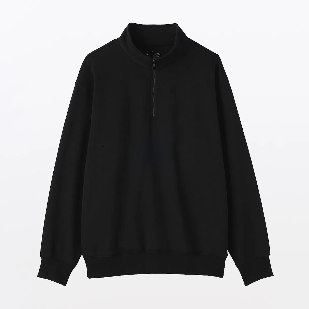 Sweatshirt à demi‐zip en coton mélangé pour homme
