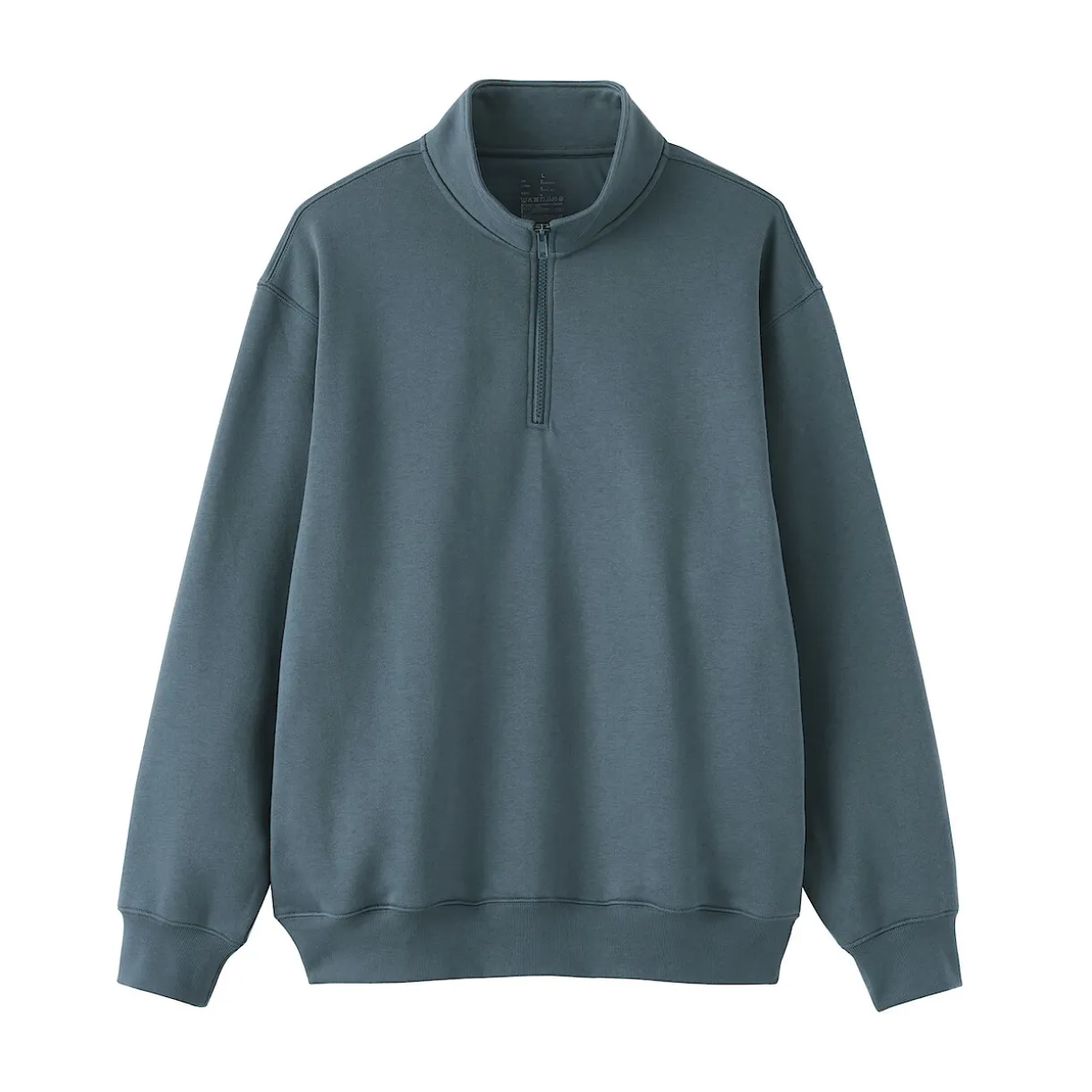 Sweatshirt à demi‐zip en coton mélangé pour homme