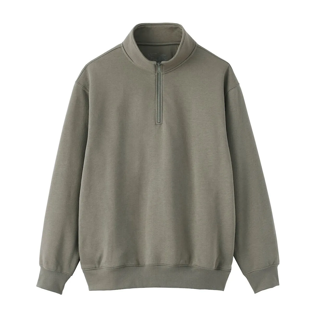 Sweatshirt à demi‐zip en coton mélangé pour homme