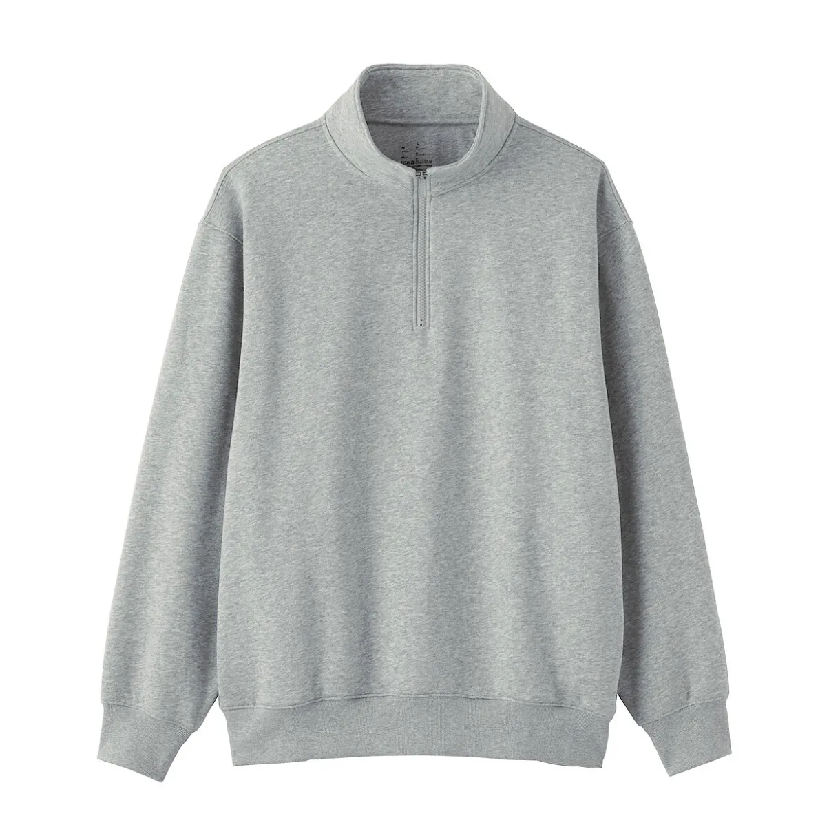 Sweatshirt à demi‐zip en coton mélangé pour homme