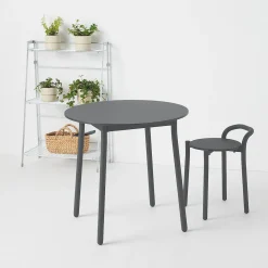 Table en aluminium - Petite - Gris foncé