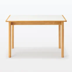 Table en hévéa avec plateau mélaminé rectangulaire ‐ S