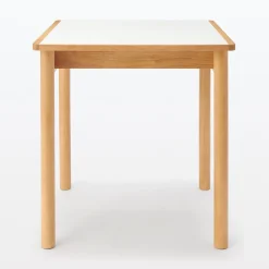 Table en hévéa avec plateau mélaminé carrée ‐ S