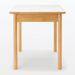 Table en hévéa avec plateau mélaminé carrée ‐ S