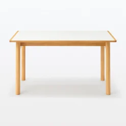 Table en hévéa avec plateau mélaminé rectangulaire ‐ M