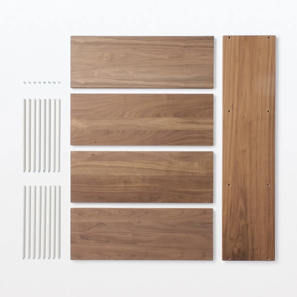 Étagère additionnelle large en noyer ‐ 3 niveaux (Dont Eco‐part. 1,80 €)