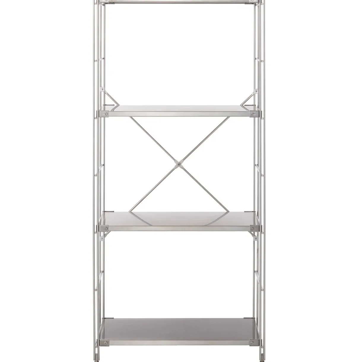 Étagère en acier inoxydable étroite ‐ 4 niveaux (Dont Eco‐part. 0,82 €)