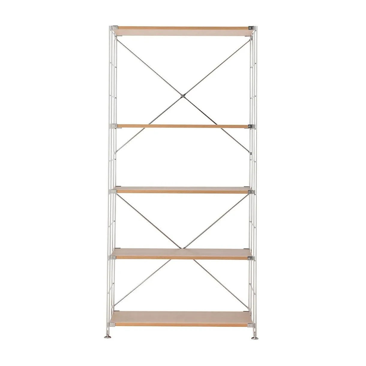 Étagère en acier inoxydable plaqué chêne (Dont Eco‐part. 3,90 €) 8061