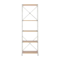 Étagère en acier inoxydable plaqué Chêne ‐ Étroite ‐ Grande 8791