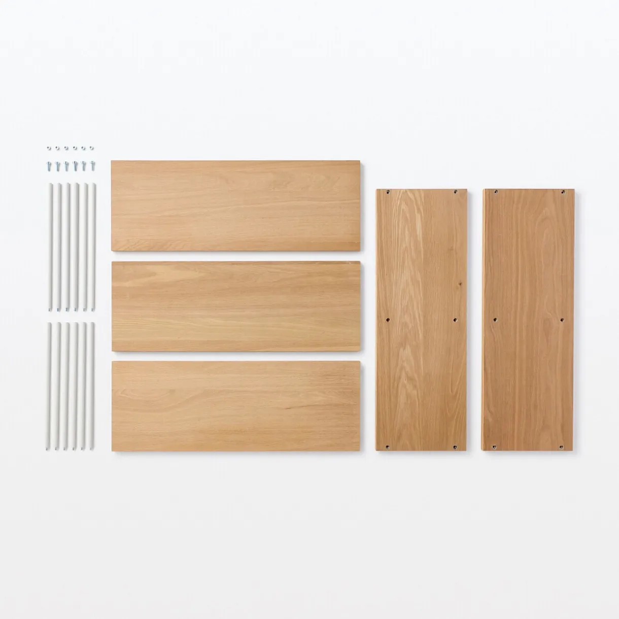 Étagère large en chêne ‐ 2 niveaux (Dont Eco‐part. 1,80€)