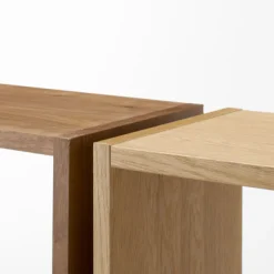 Étagère large en noyer ‐ 3 niveaux (Dont Eco‐part. 1,80 €)