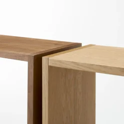 Étagère étroite en chêne ‐ 2 niveaux (Dont Eco‐part. 0,82 €)