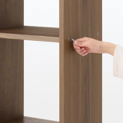 Étagère étroite en noyer ‐ 2 niveaux (Dont Eco‐part. 0,82 €)