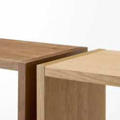 Étagère étroite en noyer ‐ 2 niveaux (Dont Eco‐part. 0,82 €)