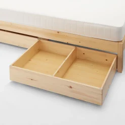 Tiroir de lit en pin avec séparateur