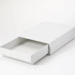 Tiroir en PP A4 gris blanc P26X L37X H9cm