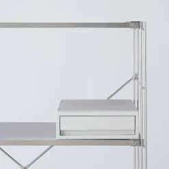 Tiroir en PP A4 gris blanc P26X L37X H9cm