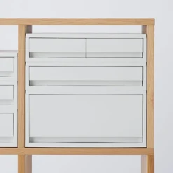 Tiroir en PP paysage gris blanc L37 X P26 X H17.5 cm