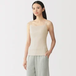 Top brassière lisse côtelé en mélange lyocell pour femme