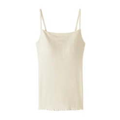 Top brassière lisse côtelé en mélange lyocell pour femme