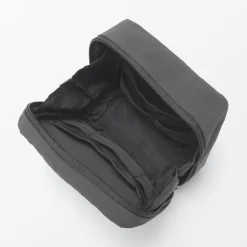 Trousse de maquillage à poser en nylon texturé