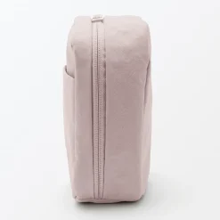 Trousse de maquillage à poser en nylon texturé