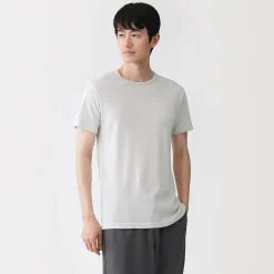 T‐shirt à col rond en coton respirant pour homme