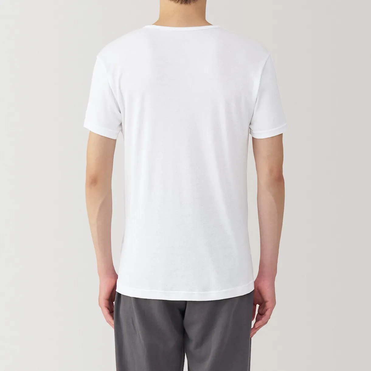 T‐shirt à col V en coton respirant pour homme