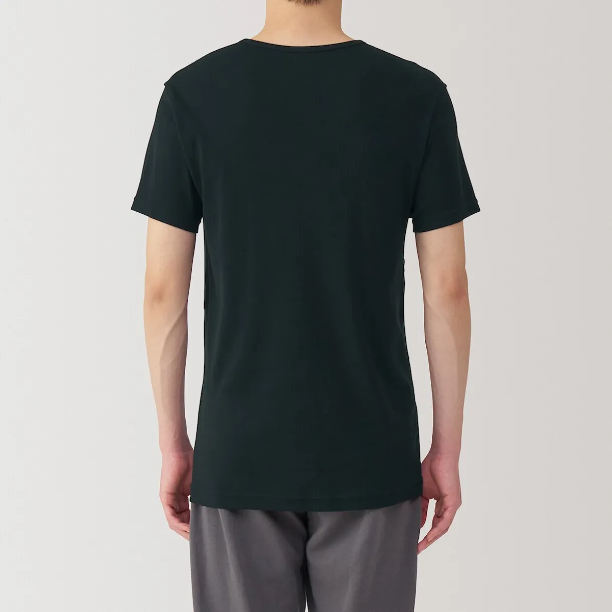 T‐shirt à col V en coton respirant pour homme