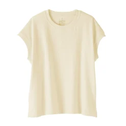 T-shirt à mancherons en coton épais pour femme