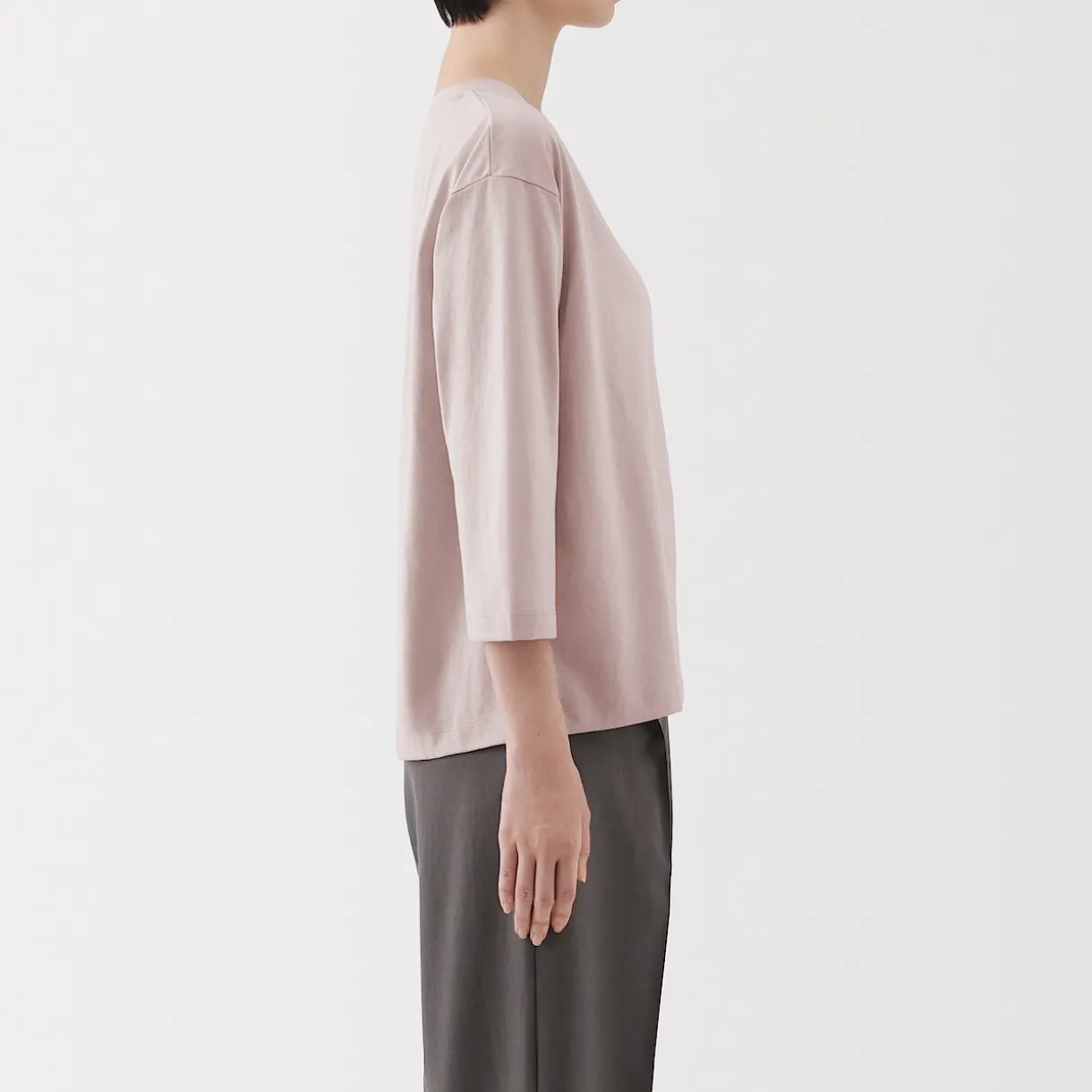 T‐shirt à manches 3/4 en coton mélangé pour femme