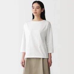 T‐shirt à manches 3/4 en coton mélangé pour femme
