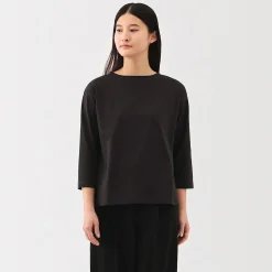 T‐shirt à manches 3/4 en coton mélangé pour femme