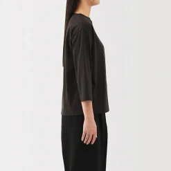 T‐shirt à manches 3/4 en coton mélangé pour femme